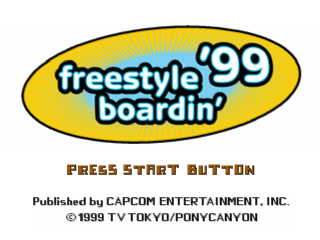 Freestyle Boardin' '99 title screen for Playstation